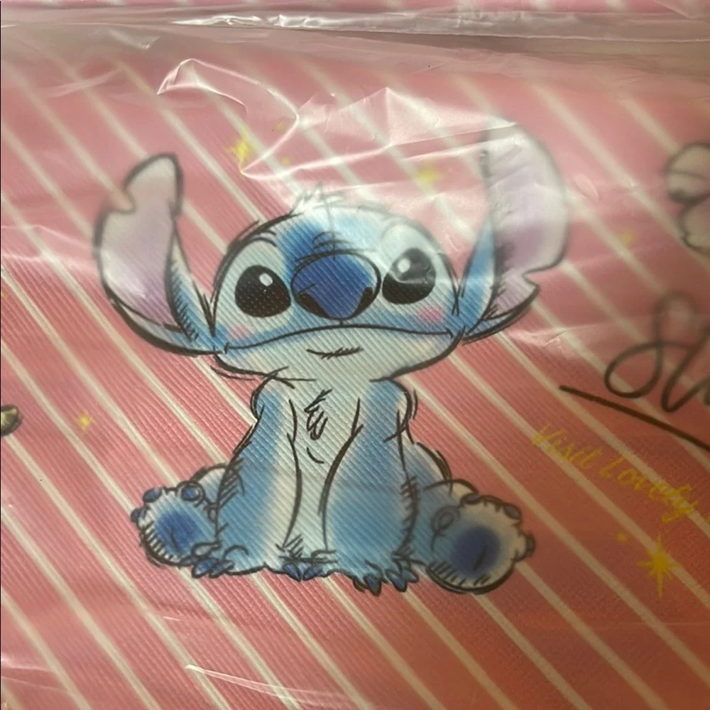 Stitch Set of two Pink Kids Accessory Pouch with lilo Disney Character nwt